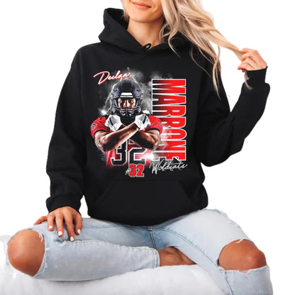 Custom Photo Football Hoodie, Custom Hoodie For Football Lover 2D0378