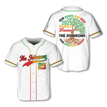 Our Roots Run Deep Our Love Runs Deeper Custom Matching Family Baseball Jerseys, Custom Reunion Family Matching Baseball Shirts ET0703