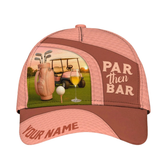 Custom Par Then Bar Golf Cap, Custom Funny Printed Golf Hat Cap CP0331