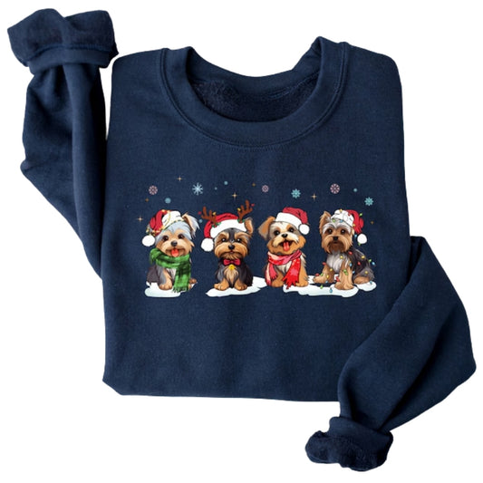 Yorkshire Terrier Christmas Sweatshirt, Christmas Dog Lover Sweatshirt 2D0612