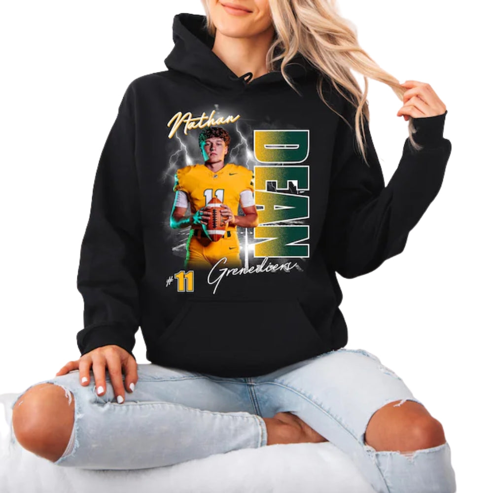 Custom Photo Football Hoodie, Custom Hoodie For Football Lover 2D0378