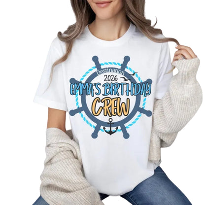 Custom Birthday Cruise Matching Family T Shirts, Personalized Matching Birthday Family Cruise Trip Shirts ET1136