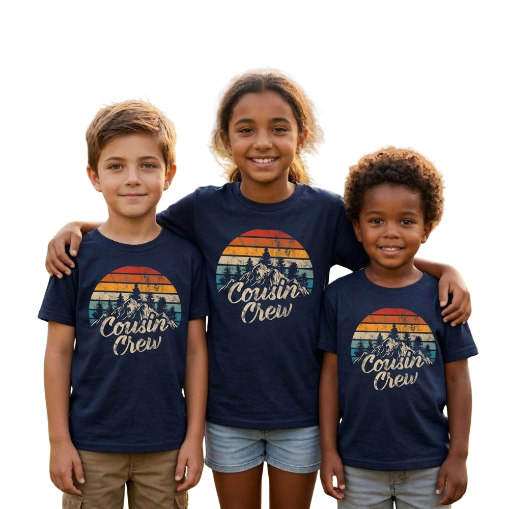 Cousin Crew Retro Matching Family T Shirts, Retro Matching Shirts For Cousins ET0277