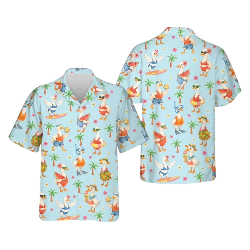 Funny Silly Goose Beach Hawaiian Shirt Men Women, Goose Hawaiian Shirts HE0210