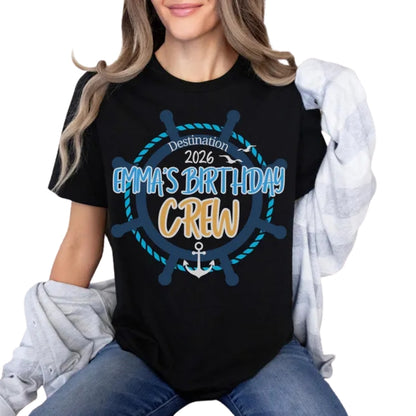 Custom Birthday Cruise Matching Family T Shirts, Personalized Matching Birthday Family Cruise Trip Shirts ET1136
