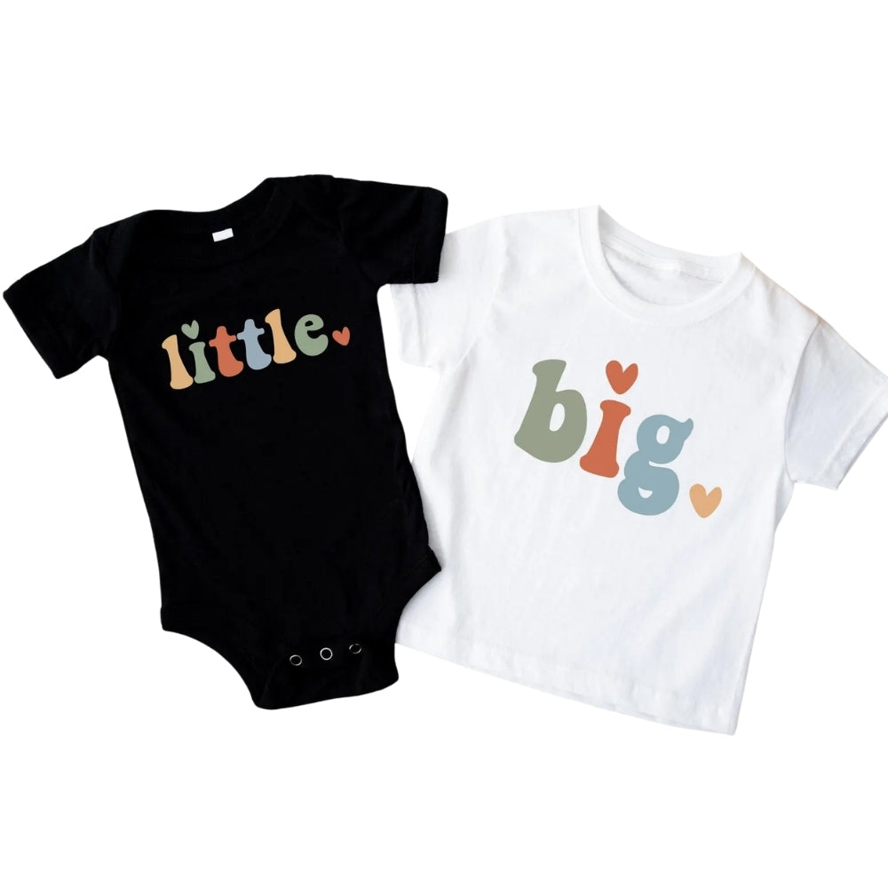 Big Middle Little Matching Sibling T Shirts, Family Matching Sibling Shirts ET0422