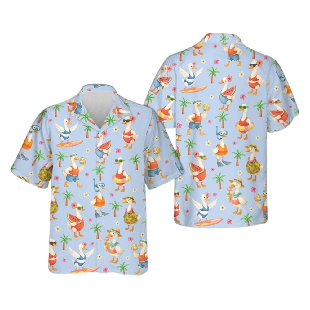 Funny Silly Goose Beach Hawaiian Shirt Men Women, Goose Hawaiian Shirts HE0210