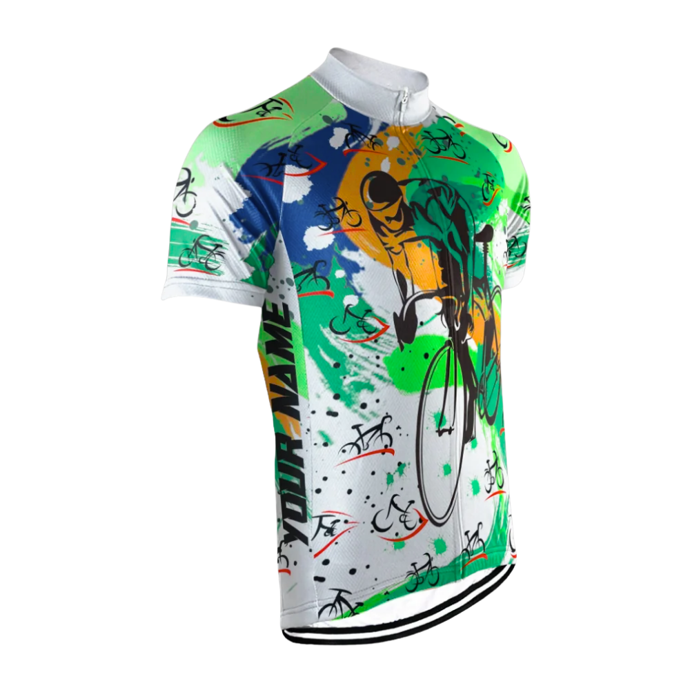 Custom Colorful Cycling Short Sleeve Jersey For Men, Custom Cycling Jersey CG0831