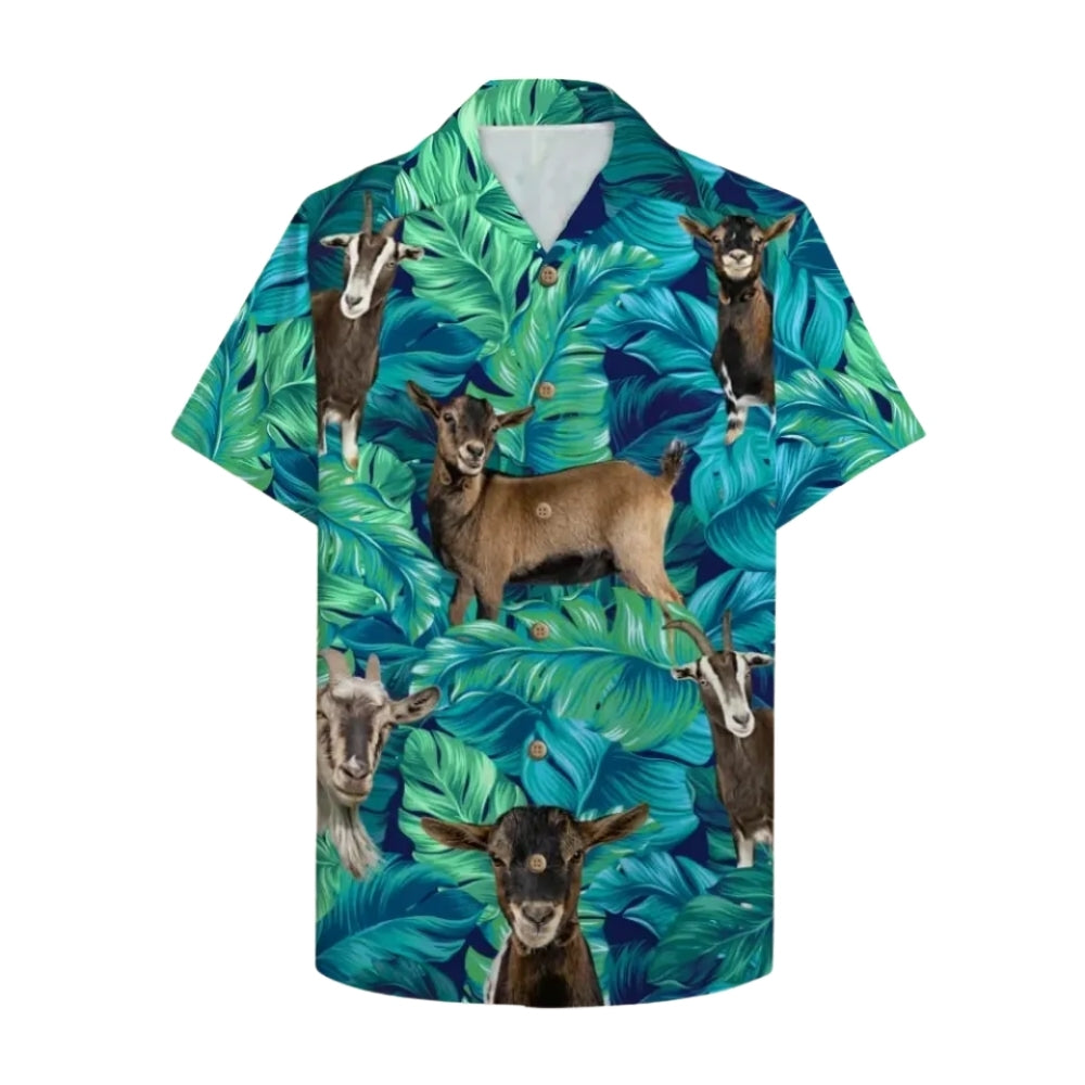 Goat Tropical Hawaiian Shirt For Men Women, Goat Farmer Hawaiian Shirt HE0484