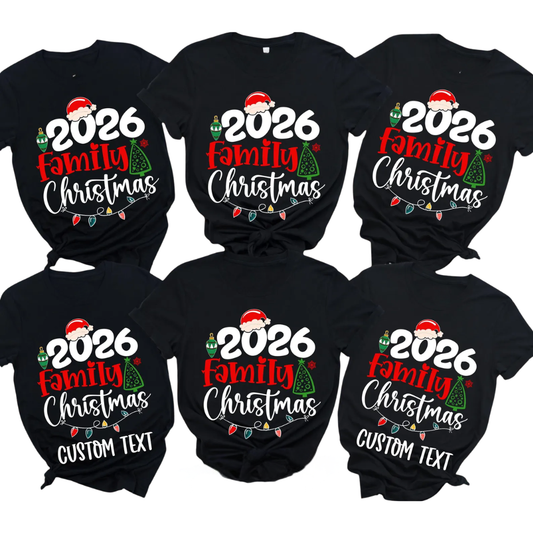Personalized Family Christmas 2026 Matching T Shirt, Custom Christmas Family Shirts ET1175
