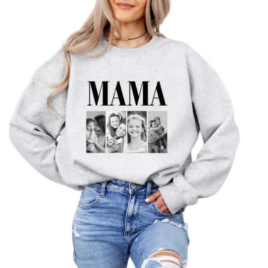 Custom Mama Photo Sweatshirt, Custom Sweatshirt For Mother Day 2D0852