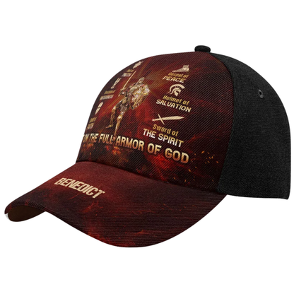 Put On The Full Armor Of God Knight Custom Name Baseball Cap 3D Printed, Custom Christian Faith Cap Hat CP0577