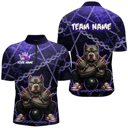 Bulldog Custom Bowling Jersey For Team, Custom BullDog Bowling Team Shirts BZ0940