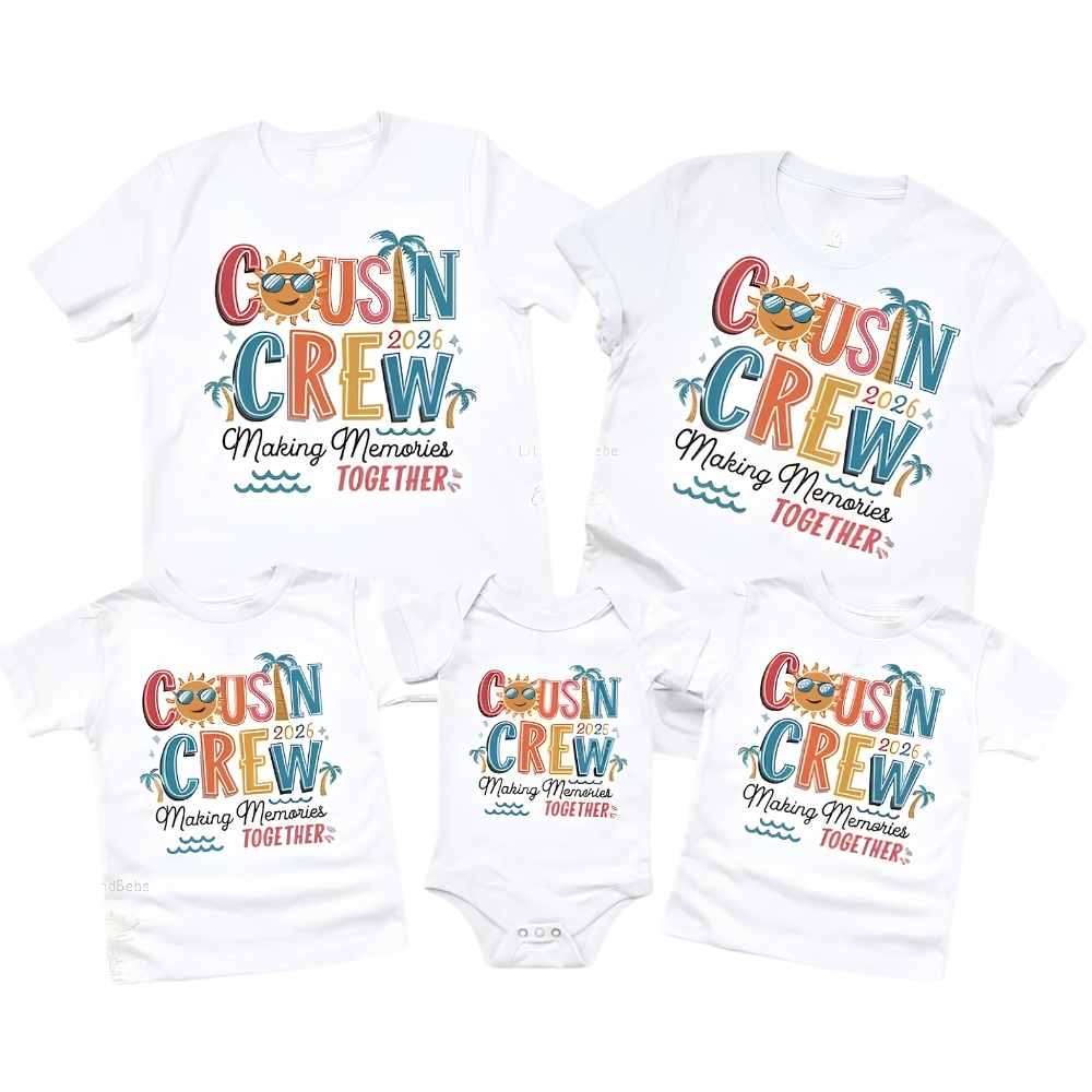 Cousin Crew Making Memories Together Matching T Shirts, Custom Year Cousin Matching Shirts ET1252