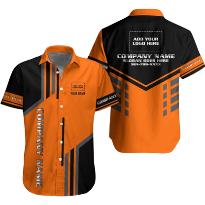 Personalized Company Workwear Hawaiian Shirt For Men Women, Custom Company Team Uniforms HE0378