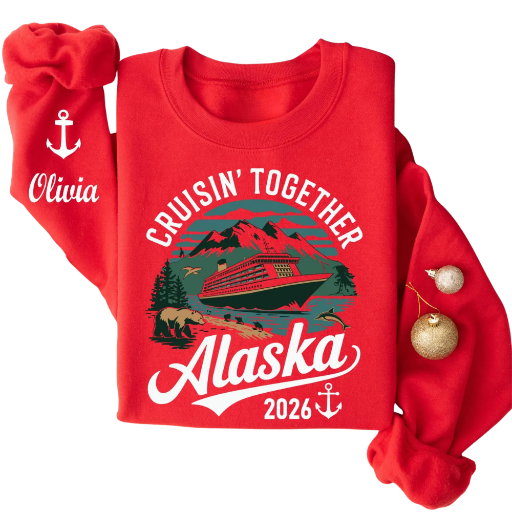 Family Alaska Trip Custom Matching Sweatshirt, Custom Alaska Cruise Family Sweatshirts ET1340