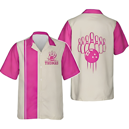 Custom Vintage Red Beige Bowling Polo Shirt Men Women, Custom Vintage Bowling Shirt BZ0789
