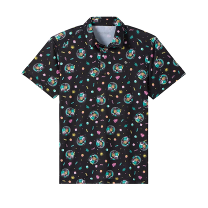 Funny Black Hot Dog Golf Polo Shirts For Men, Hot Dog Golf Shirts GZ0464