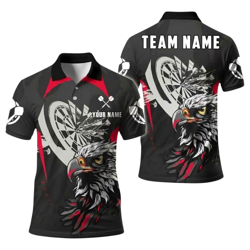 Custom Eagle Darts Polo Shirt Men, Custom Eagle Dart Team Shirt DE0108