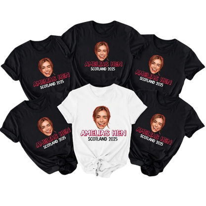 Custom Photo Bachelorette Matching T Shirts, Personalized Matching Bachelorette Party With Photo ET1025