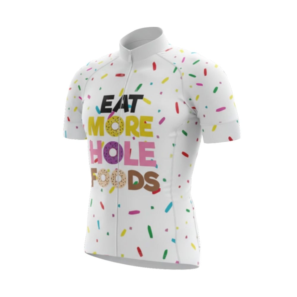 Eat More Hole Foods Donut Short Sleeve Cycling Jersey, Donut Cycling Jerseys CG0710