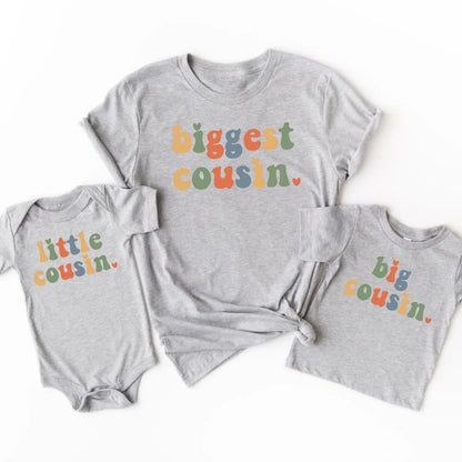 Big Cousin Little Cousin Matching Family T Shirts, Matching Cousin Shirts ET0423