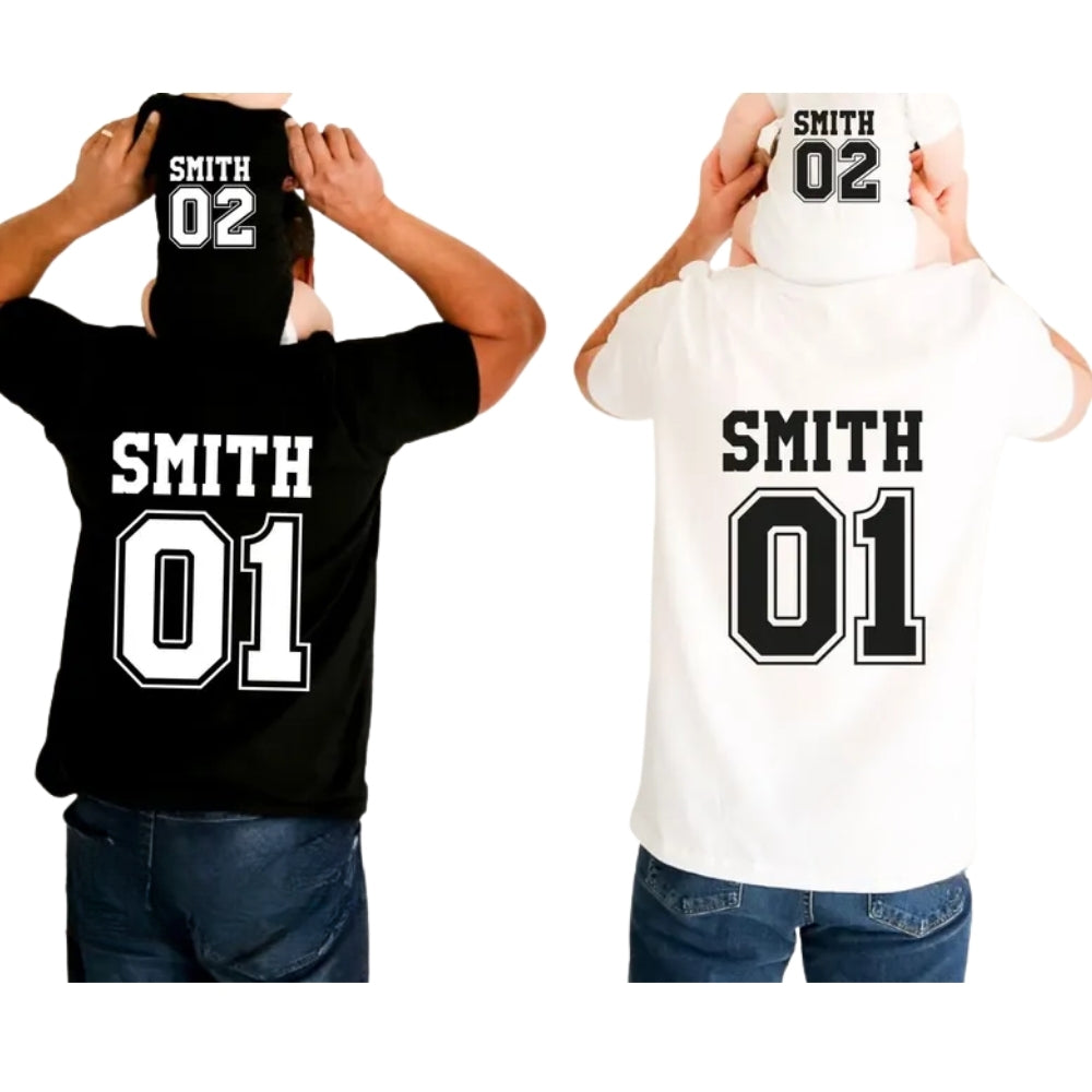 Personalized Football Family Matching T Shirts For Father Day, Custom Football Family Shirts ET0560