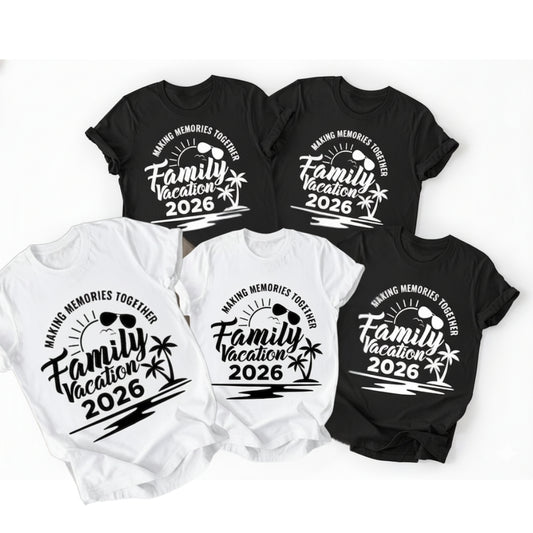Making Memories Together Custom Family Vacation Matching T Shirts, Custom Vacation Shirts For Family ET0128