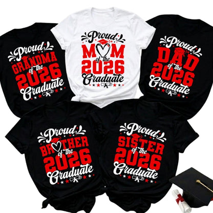 Proud Of The Graduate Custom Matching Family T Shirts, Personalized Graduation Family Matching Shirts ET0279