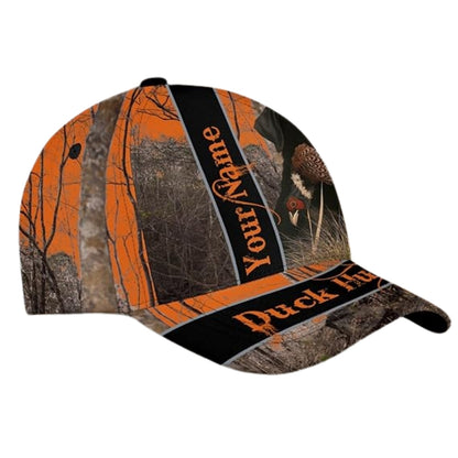 Custom Duck Hunting Dog Baseball Cap, Custom Camo Duck Hunting Caps Hats CP0245