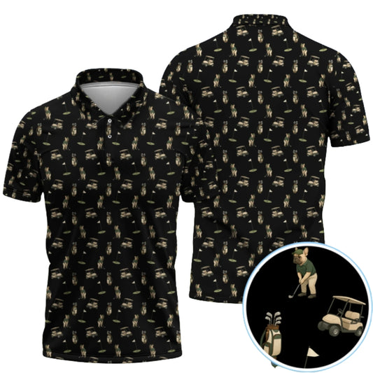 Funny Bulldog Golf Polo Shirt Mens, Bulldog Golf Shirts GZ0200