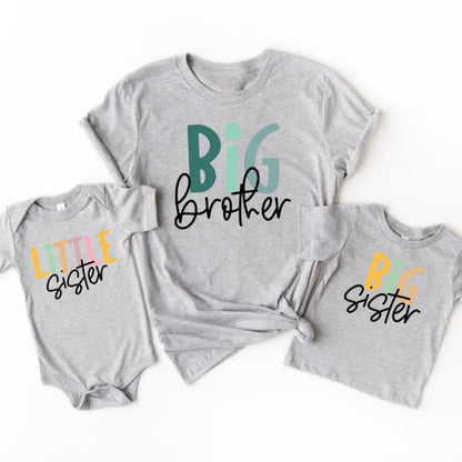 Big Brother Big Sister Matching Family T Shirt For Baby Announcement, Matching Pregnancy Announcement Shirts For Siblings ET0129