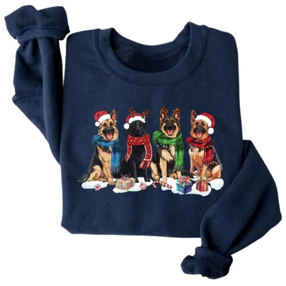 German Shepherd Christmas Sweatshirt, Christmas Dog Lover Sweatshirt 2D0613