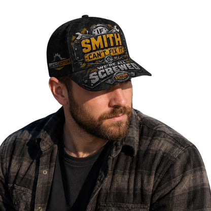 If Your Name Can't Fix It We're Screwed Custom Mechanic Baseball Cap, Personalized Funny Mechanic 3D Printed Cap CP0507