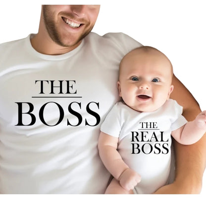 The Boss The Real Boss Matching Dad And Son T Shirt, Father's Day Matching Shirts For Family ET0561
