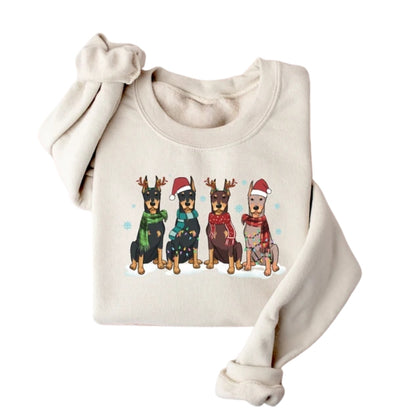 Doberman Christmas Sweatshirt, Christmas Dog Sweatshirt 2D0614