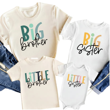 Big Brother Big Sister Matching Family T Shirt For Baby Announcement, Matching Pregnancy Announcement Shirts For Siblings ET0129