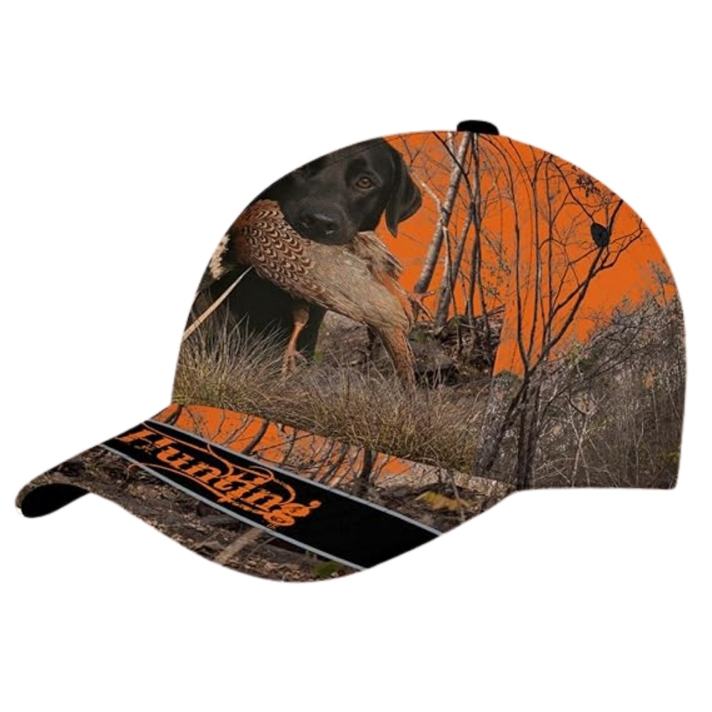 Custom Duck Hunting Dog Baseball Cap, Custom Camo Duck Hunting Caps Hats CP0245