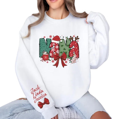 Custom Nana Christmas Sweatshirt, Custom Grandma Christmas Sweatshirt 2D0379