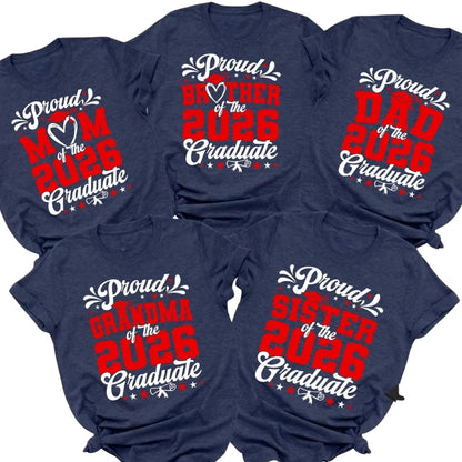 Proud Of The Graduate Custom Matching Family T Shirts, Personalized Graduation Family Matching Shirts ET0279