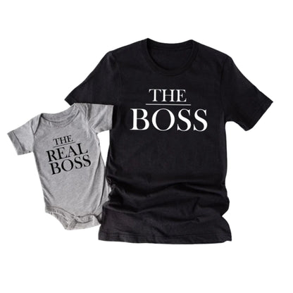 The Boss The Real Boss Matching Dad And Son T Shirt, Father's Day Matching Shirts For Family ET0561