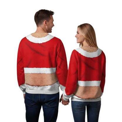 Matching Funny Belly Christmas Sweatshirt 3D Print For Men Women, Funny Christmas Sweatshirt 2D1116