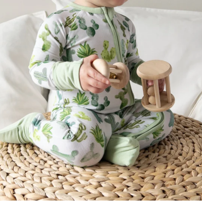 Green Cactus Baby Romper Convertible Zipper, Cactus Baby Romper Convertible BB0810