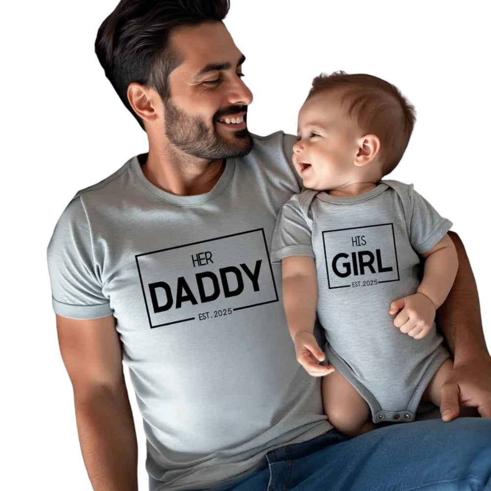 His Girl Her Daddy Matching Daughter And Dad T Shirt, Dad And Me Matching Shirts For Father Day ET0562