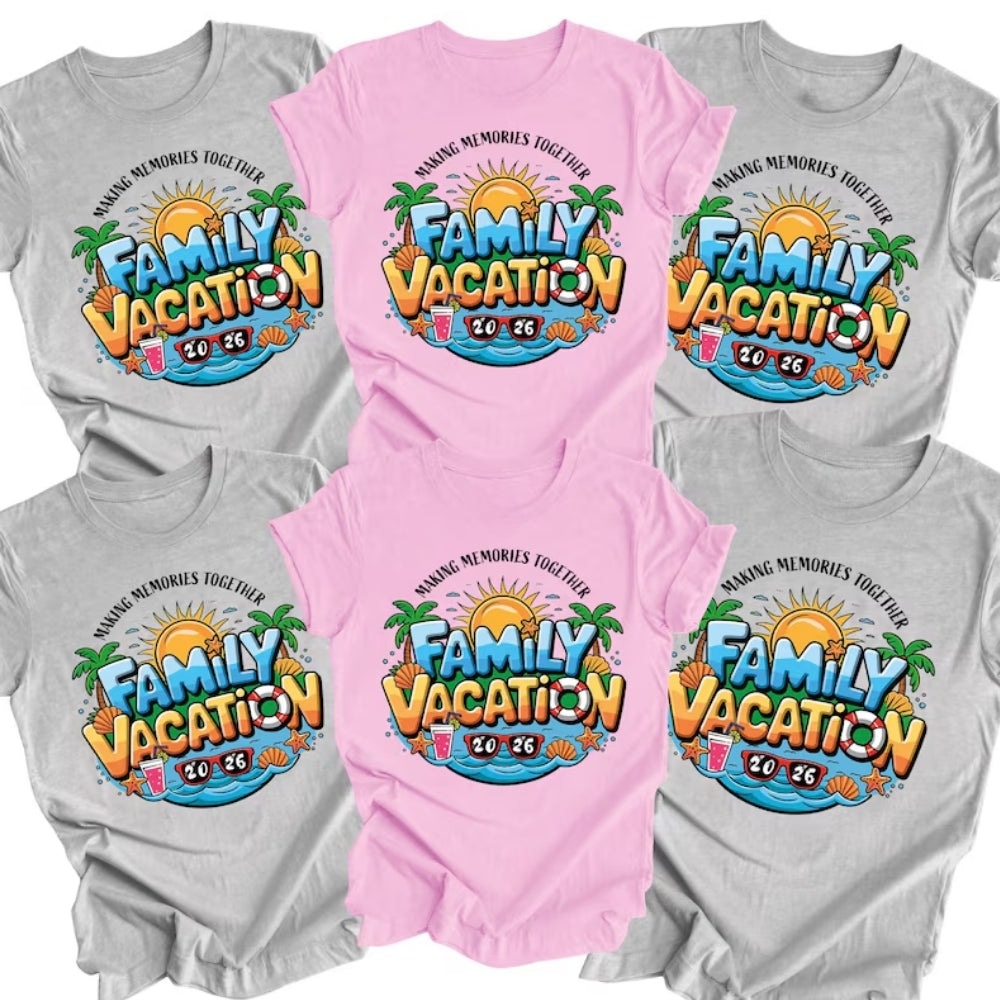 Custom Making Memories Together Matching Family Beach T Shirts, Custom Family Beach Vacation Shirts ET0130