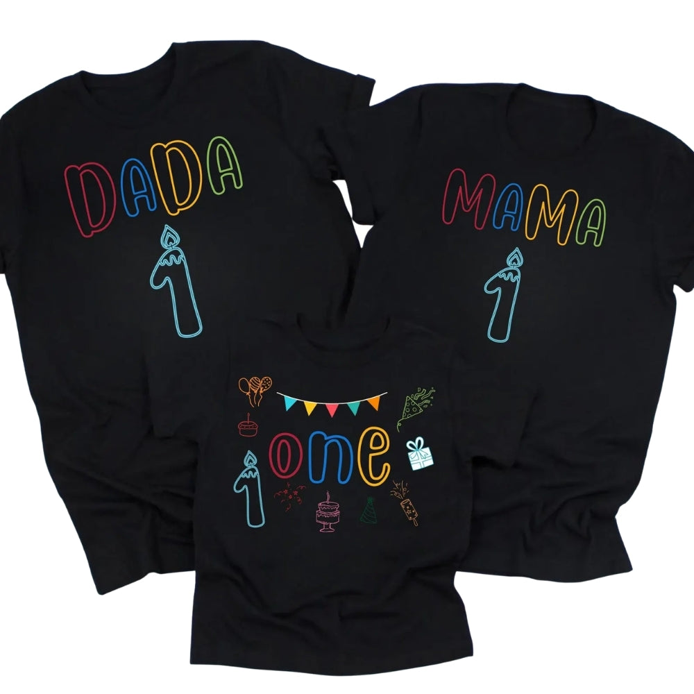 First Birthday Matching Family T Shirts, 1st Birthday Matching Shirts For Family ET0280