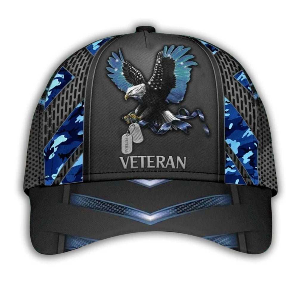 Eagle Camo Veteran 3D Baseball Cap, US Army Veteran Hats Caps CP0122