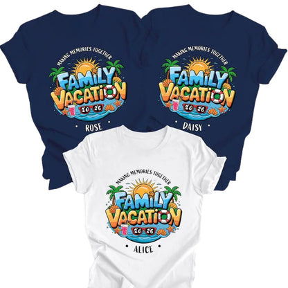 Custom Making Memories Together Matching Family Beach T Shirts, Custom Family Beach Vacation Shirts ET0130