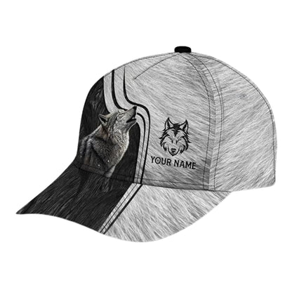 Personalized Name Wolf Baseball Cap, Custom Wolf Lovers 3D Printed Caps Hats CP0246