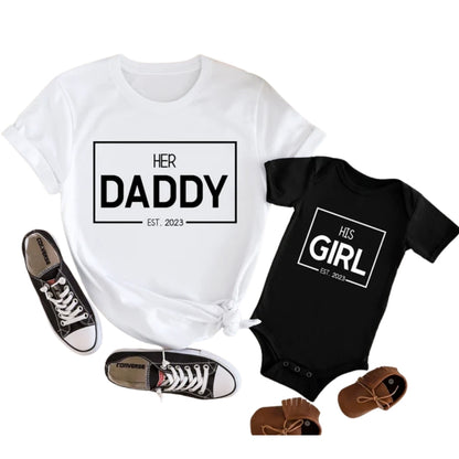 His Girl Her Daddy Matching Daughter And Dad T Shirt, Dad And Me Matching Shirts For Father Day ET0562
